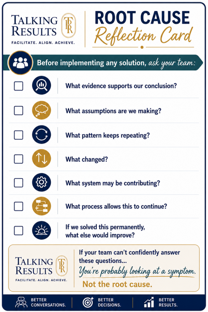 root cause reflection checklist. The Power of Finding the Real Problem